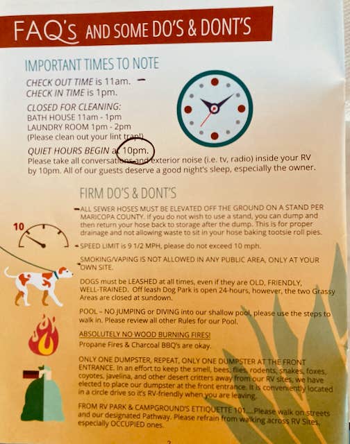 MickandKarla W.'s photo of camping with pets at Sonoran Desert RV Park near Tonopah, AZ