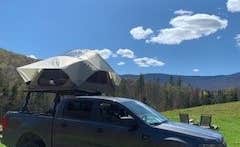 David W.'s photo of camping with pets at Green Mountain Camp on Town Road 11 near Green Mountain National Forest