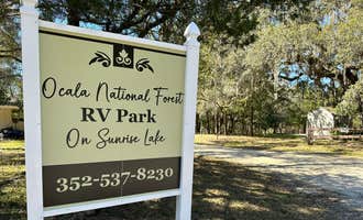 Camping near Southern Oaks RV Resort: Ocala National Forest RV Park on Sunrise Lake, Ocklawaha, Florida