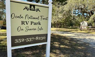 Camping near Doe Lake Group Site: Ocala National Forest RV Park on Sunrise Lake, Ocklawaha, Florida