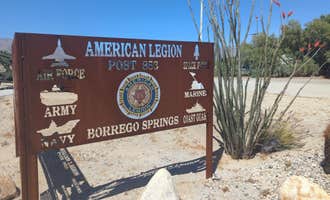 Camping near Fish Creek Wash Primitive Campsite: American Legion Post 853, Borrego Springs, California
