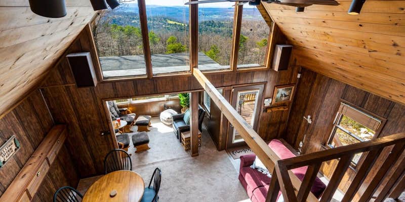 Camper submitted image from Mountaintop Views, Hot Tub, Deck, Fire Pit & WiFi