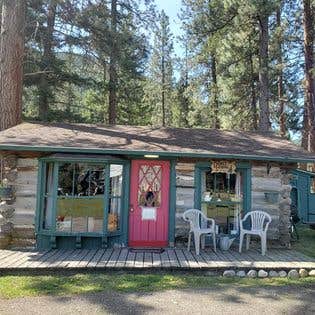 Peter W.'s photo of a cabin at Ekstrom's Stage Station Campground near Huson, MT