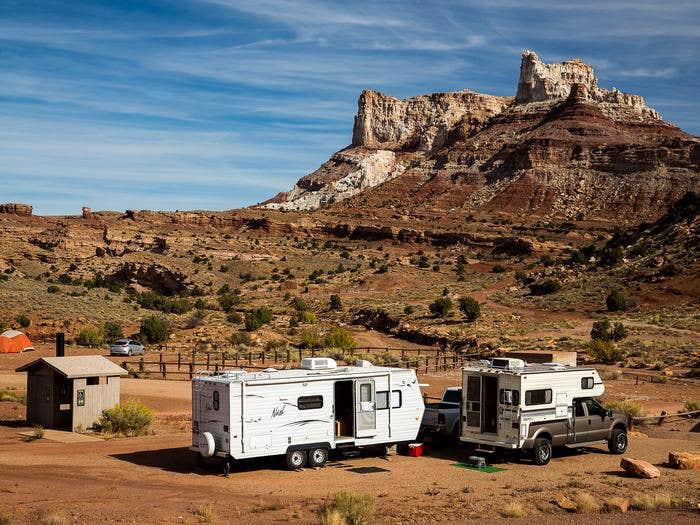 Camper submitted image from Temple Mountain Townsite Campground - 1