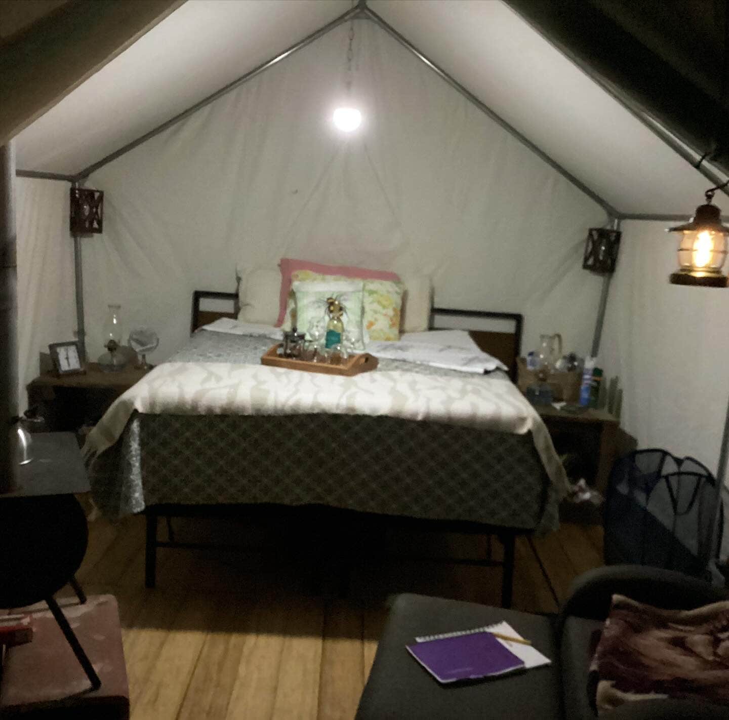 Victoria C.'s photo of glamping accommodations at Winedrops Creekside Camping near Murphy, NC