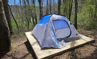 E F.'s photo of tent camping at Hocking Vacations Campsites near Lithopolis, OH
