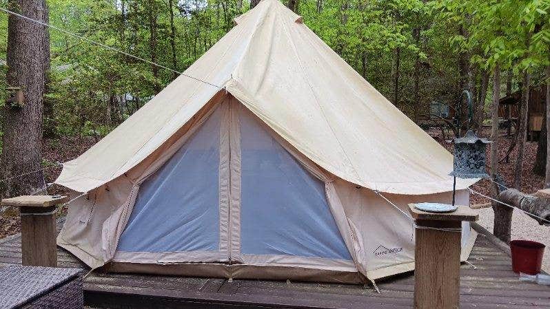 Camper-submitted photo at Gee Haven: Yurt & Cabin near Kilmarnock, VA