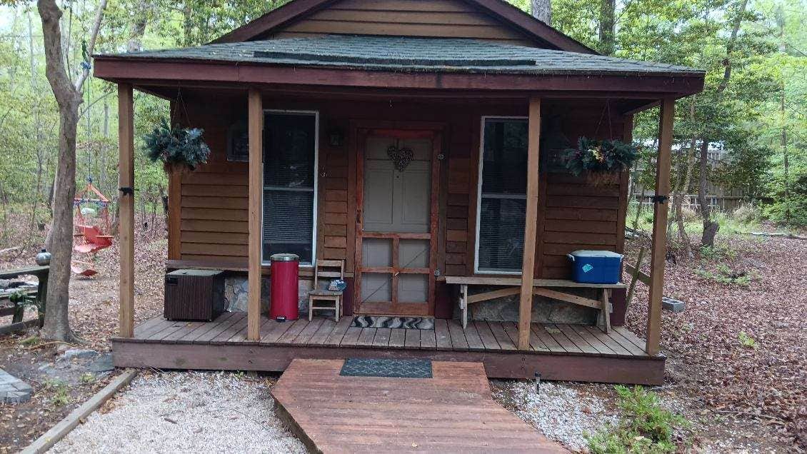 Victor's photo of glamping accommodations at Gee Haven: Yurt & Cabin near Scotland, MD