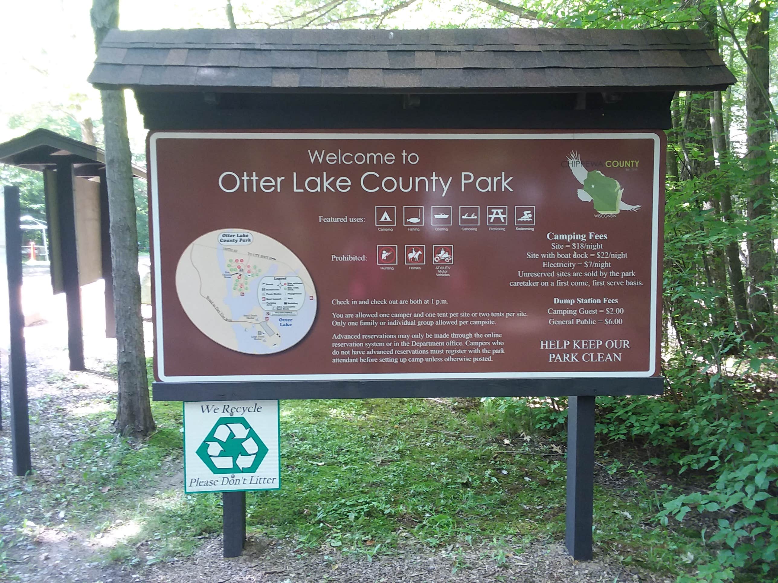 Camping near Chippewa NF Campground: Otter Lake County Park, Cornell, Wisconsin