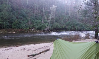 Camping near Big Bend: Sandy Beach Campsite, Tamassee, South Carolina