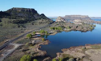 Camping near Sage Loop Campground — Steamboat Rock State Park: Red Rock Shadow Ranch RV Glamp Pad, Electric City, Washington