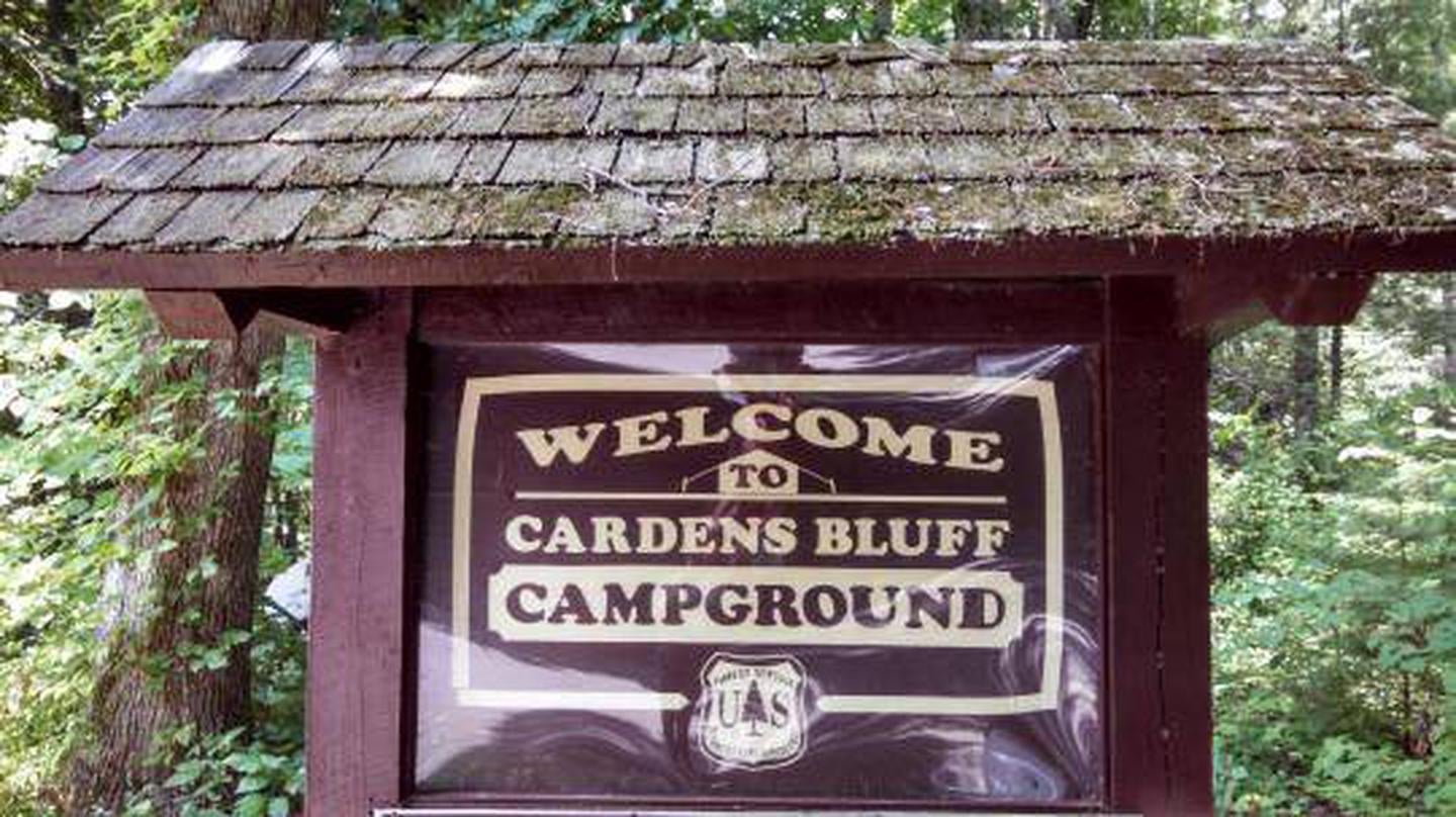 Sign at Cardens Bluff Campground



Credit: US Forest Service