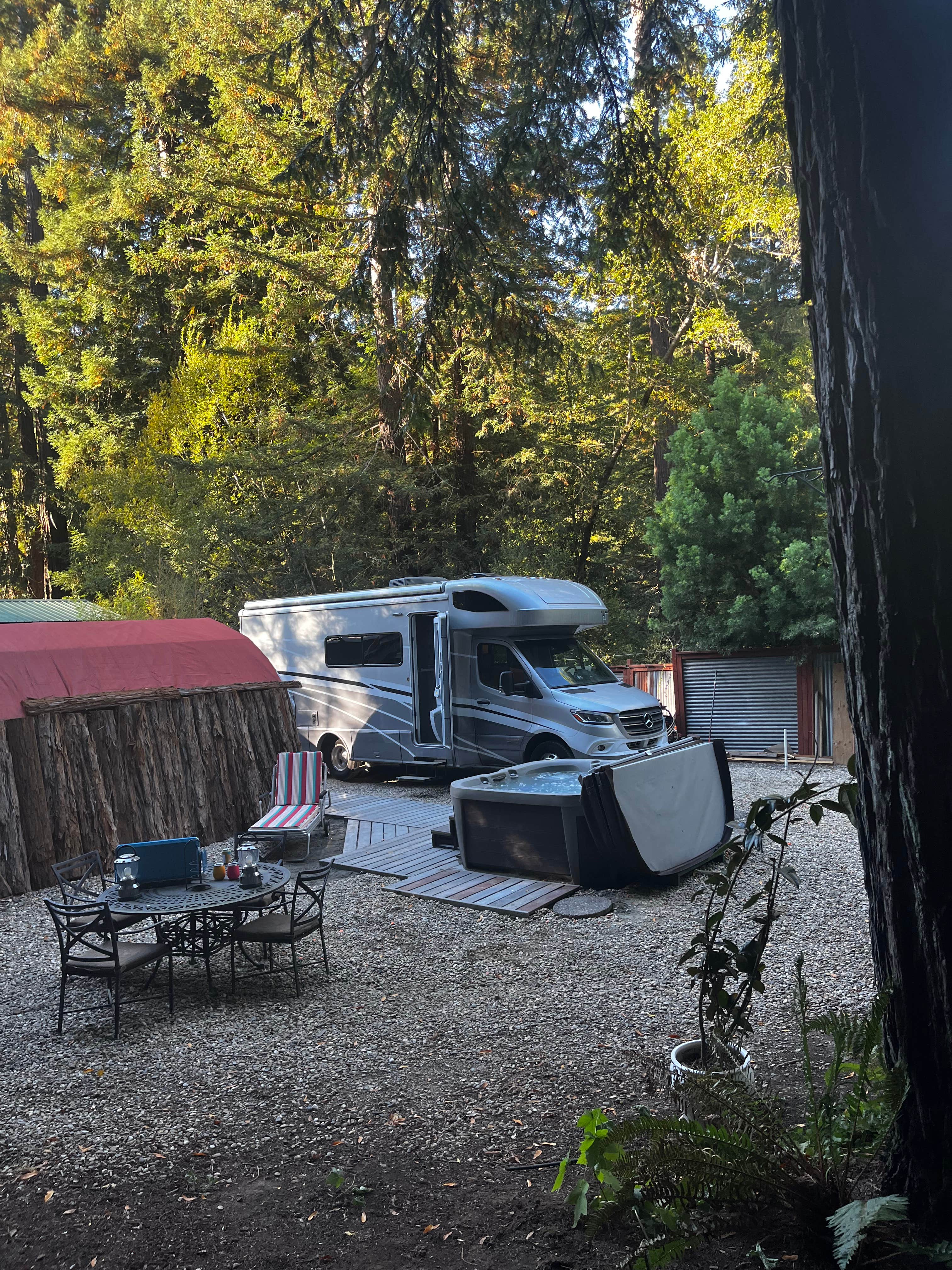 Robert C.'s photo of rv camping at Glamping in the Redwoods 🐶🐕💃🕺🏼 near Rutherford, CA