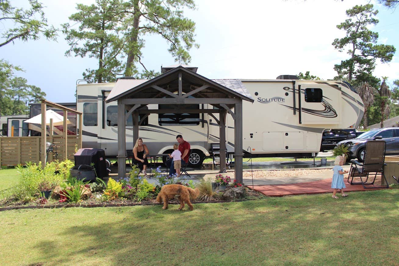 Brittany B.'s photo of camping with pets at Royal Palms RV Resort near Rosenberg, TX