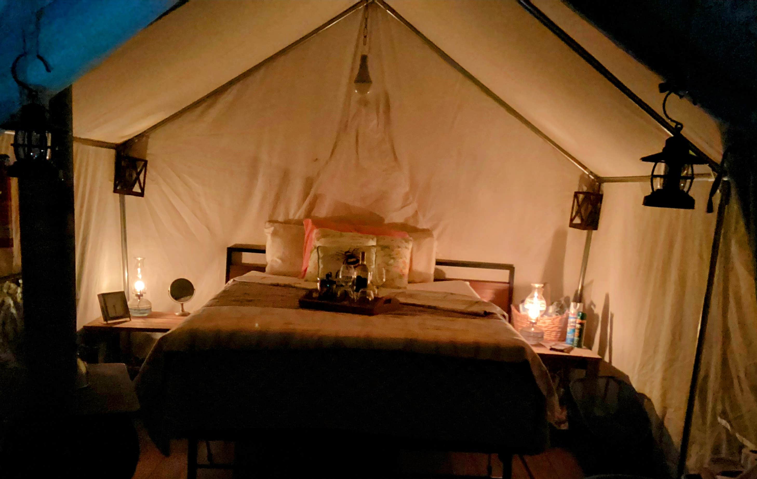Victoria C.'s photo of glamping accommodations at Winedrops Creekside Camping near Morganton, GA