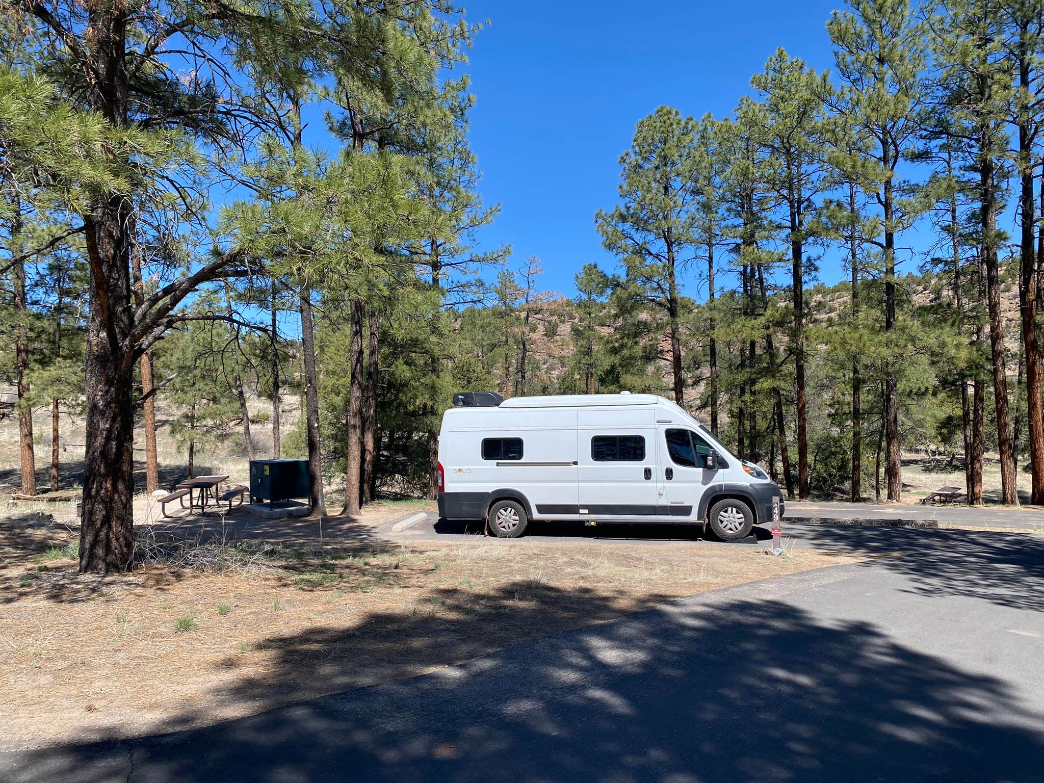 Kim G.'s photo of rv camping at Juniper Family Campground — Bandelier National Monument near Los Alamos, NM
