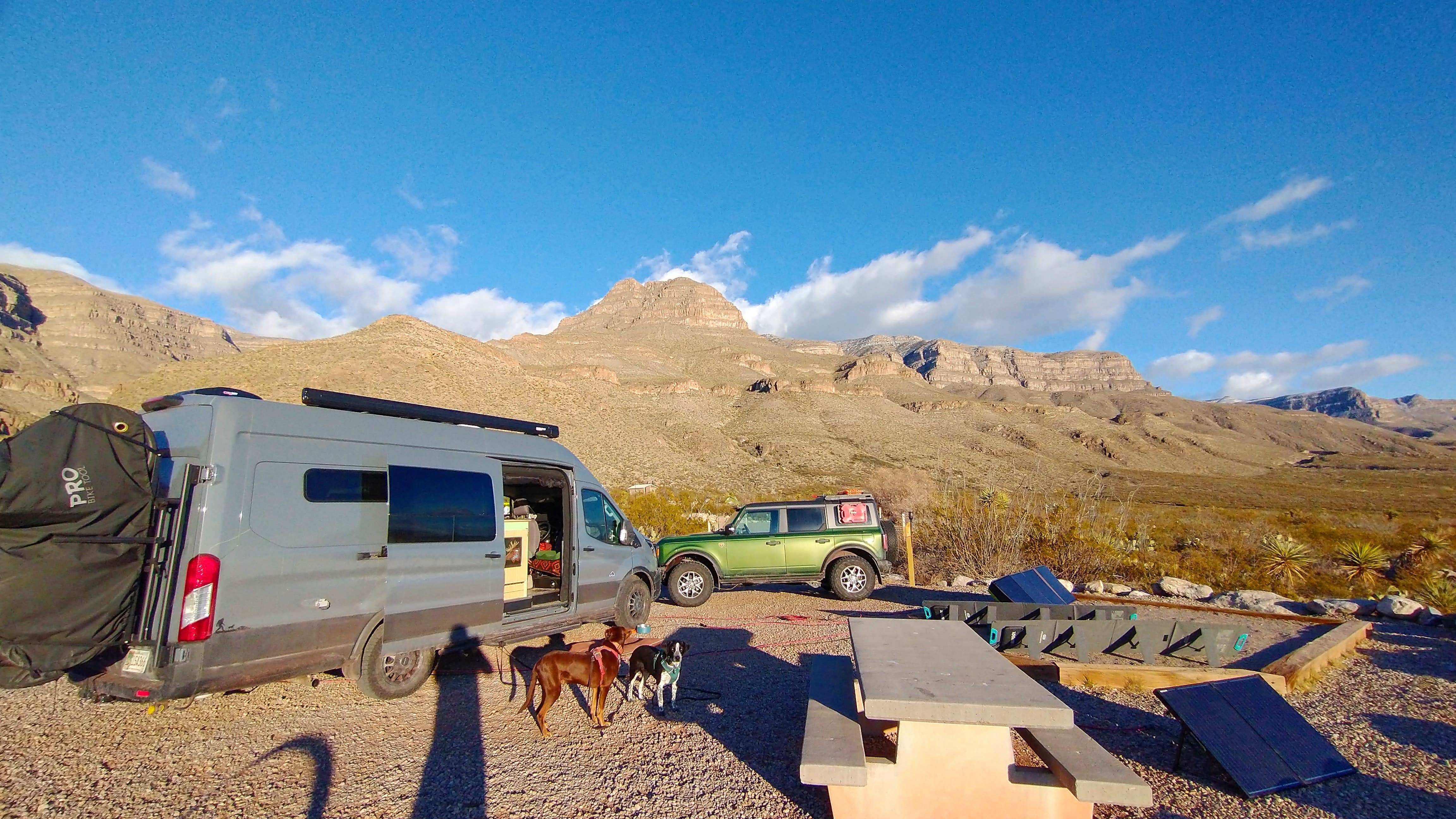 Matthew B.'s photo of camping with pets at Oliver Lee Memorial State Park Campground near Alamogordo, NM