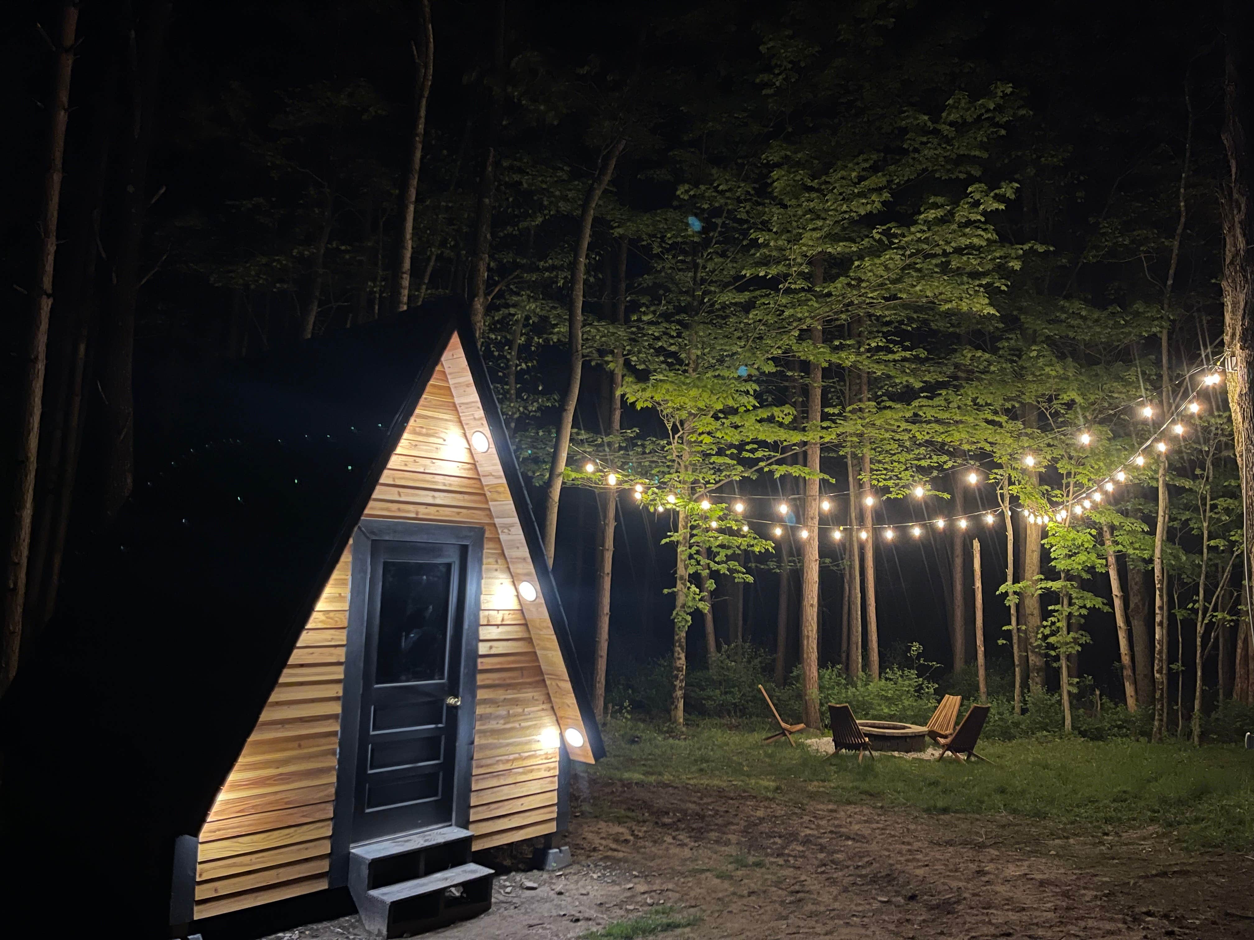 Camping near Clayton Park RV Escape: Wanderlust Tiny A-Frame, Greentown, Pennsylvania