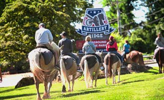 Heidi R.'s photo of camping with a horse at Artillery Ridge Campground near Benson, MD