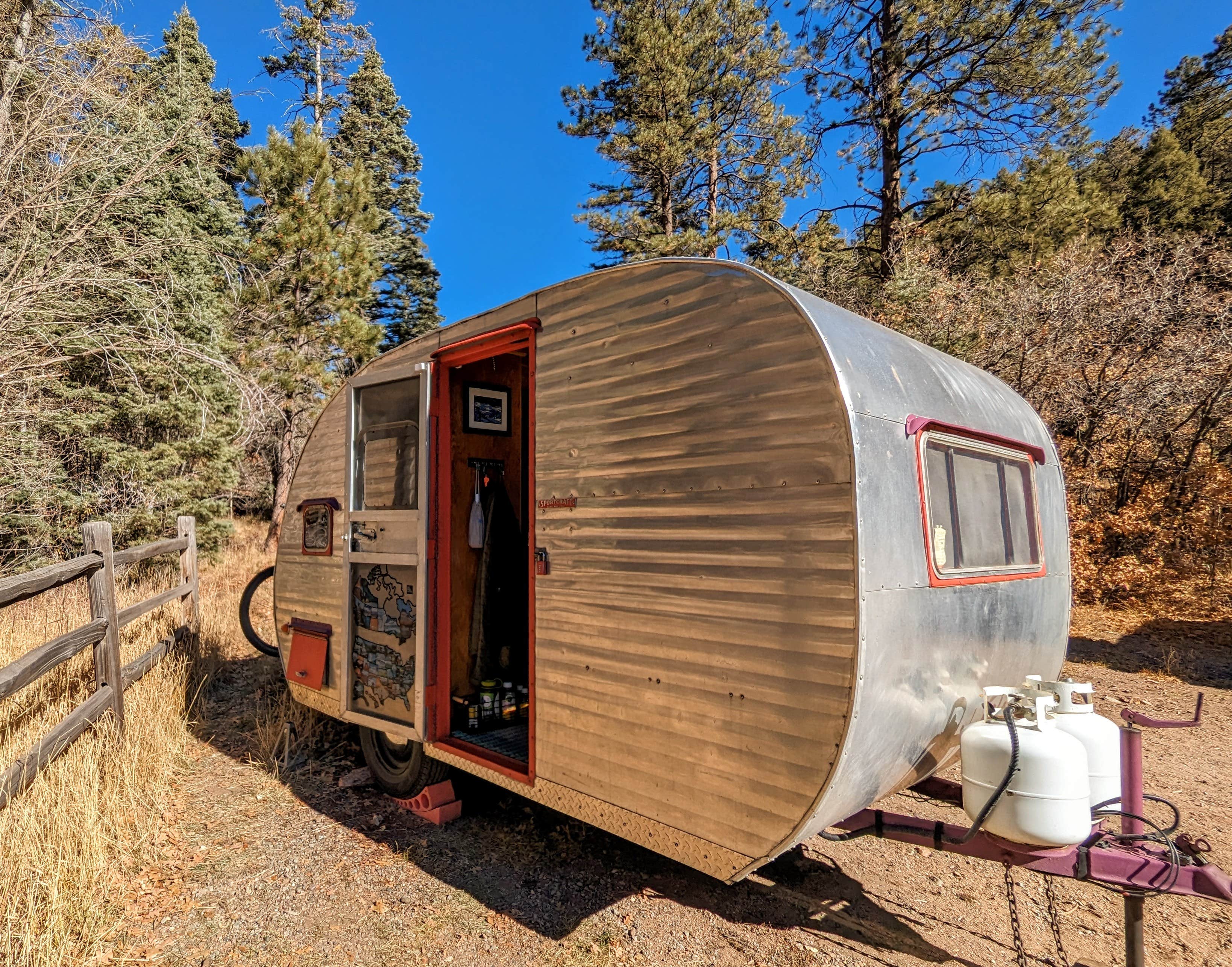 Shari  G.'s photo of glamping accommodations at Hyde Memorial State Park Campground near Santa Fe National Forest