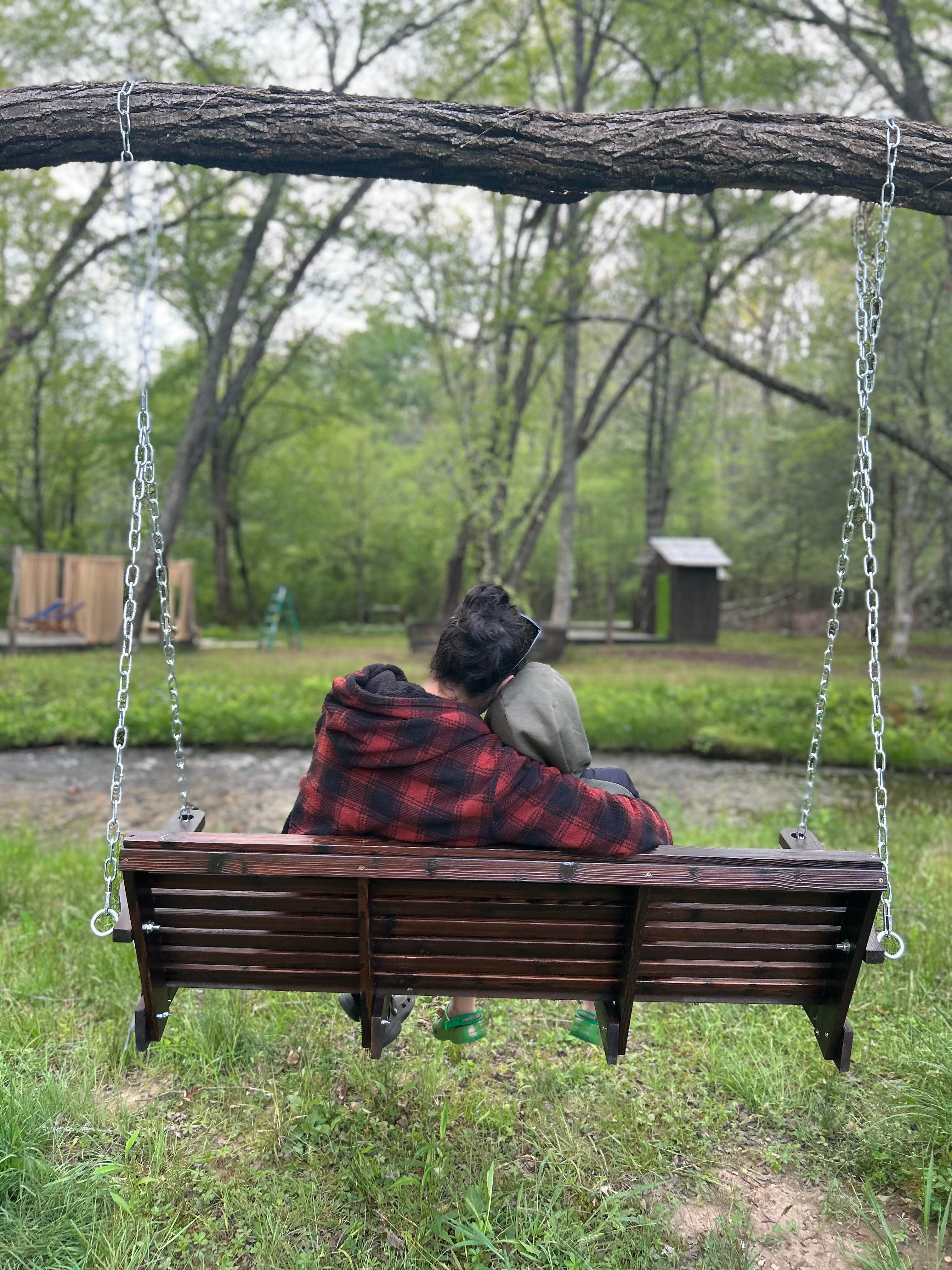 Giangi S.'s photo of camping with pets at Owl Creek Farm Resort near Marble, NC