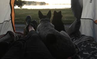 Shelly S.'s photo of glamping accommodations at Rocky Fork State Park Campground near Chillicothe, OH