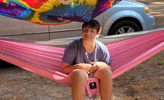 Suzanne E.'s photo of camping with pets at Lake Michigan Family Campground near Pentwater, MI