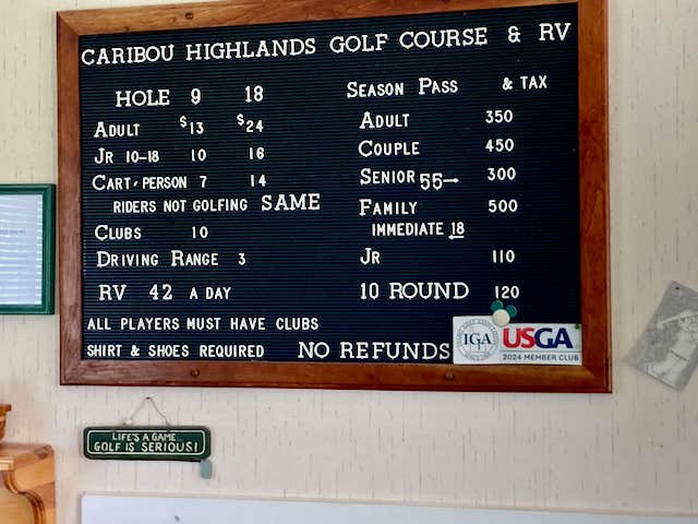 Camper submitted image from Caribou Highlands Golf & RV - 3