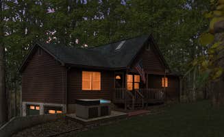 The Dyrt's photo of a cabin at Hot Tub, Deck/Grill, Game Room, WiFi at Cute Cabin near Ranson, WV