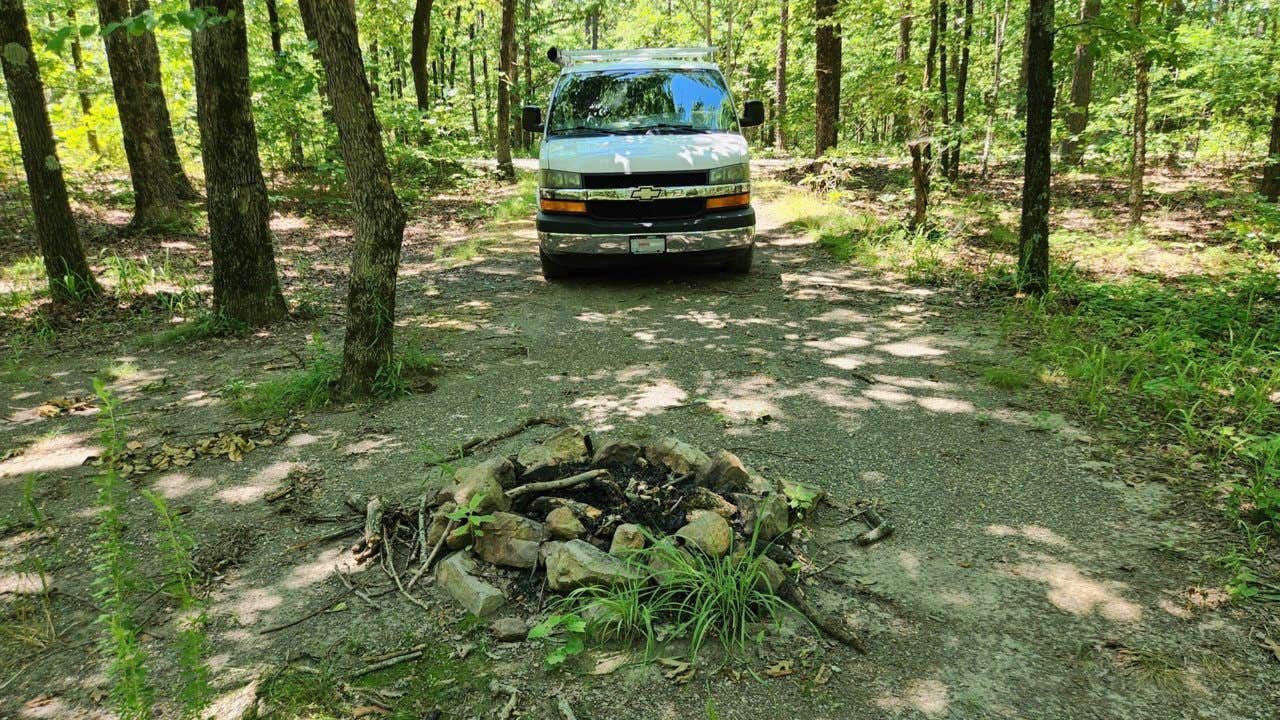 Camper submitted image from FR132 Small Dispersed, Ouachita NF, AR - 4