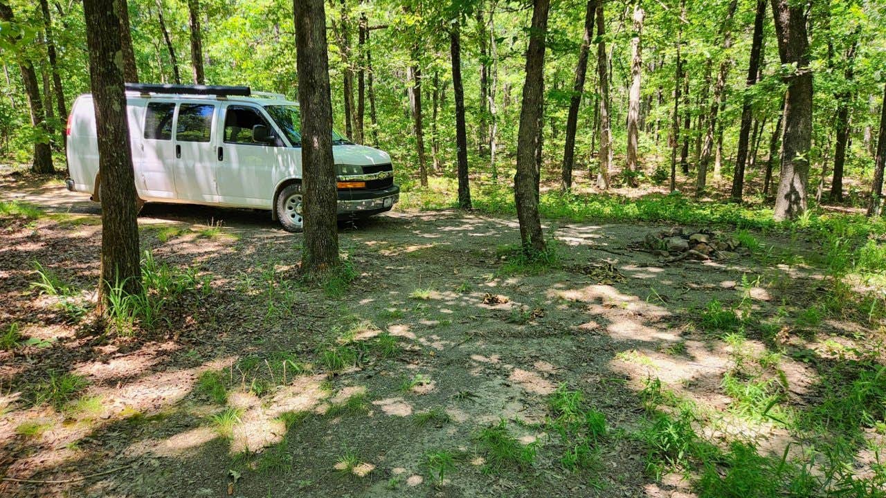 Camper submitted image from FR132 Small Dispersed, Ouachita NF, AR - 2