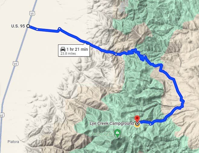 Camper-submitted photo at Lye Creek near Paradise Valley, NV