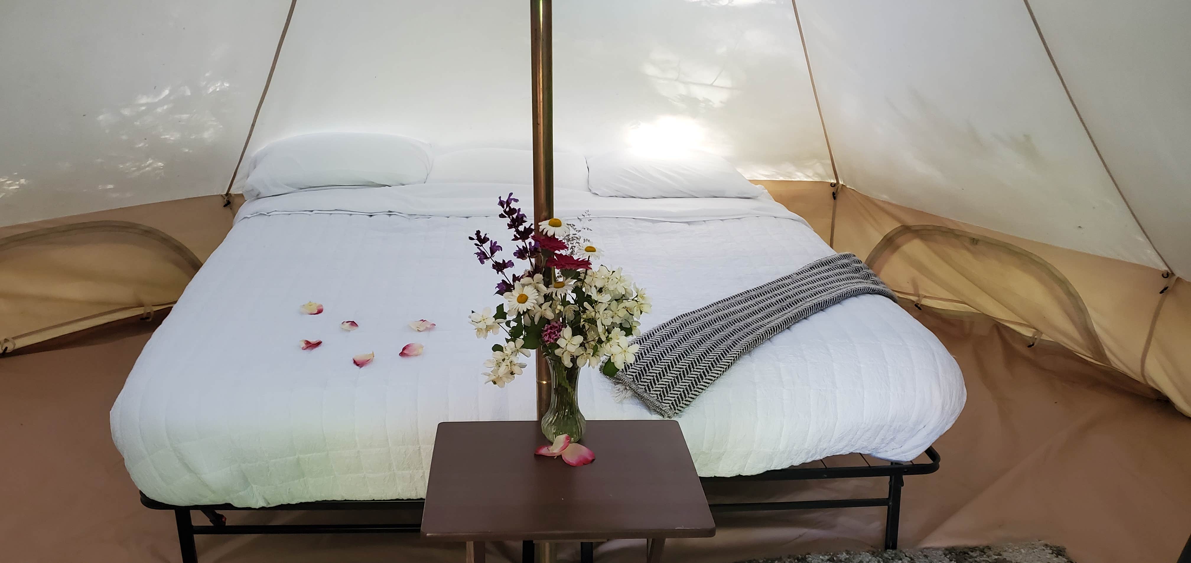 Aimee B.'s photo of glamping accommodations at Weekend Worrior Camping near Sol Duc Hot Springs, WA