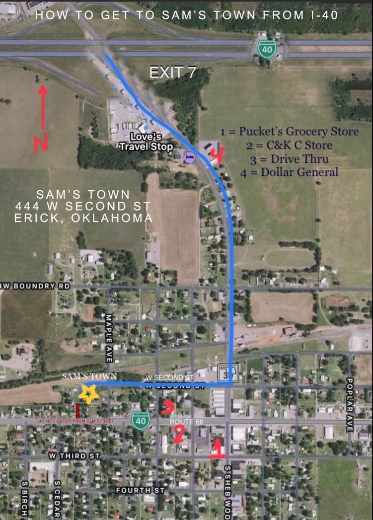 Camper-submitted photo at SAMS TOWN ON ROUTE 66 near Altus, OK