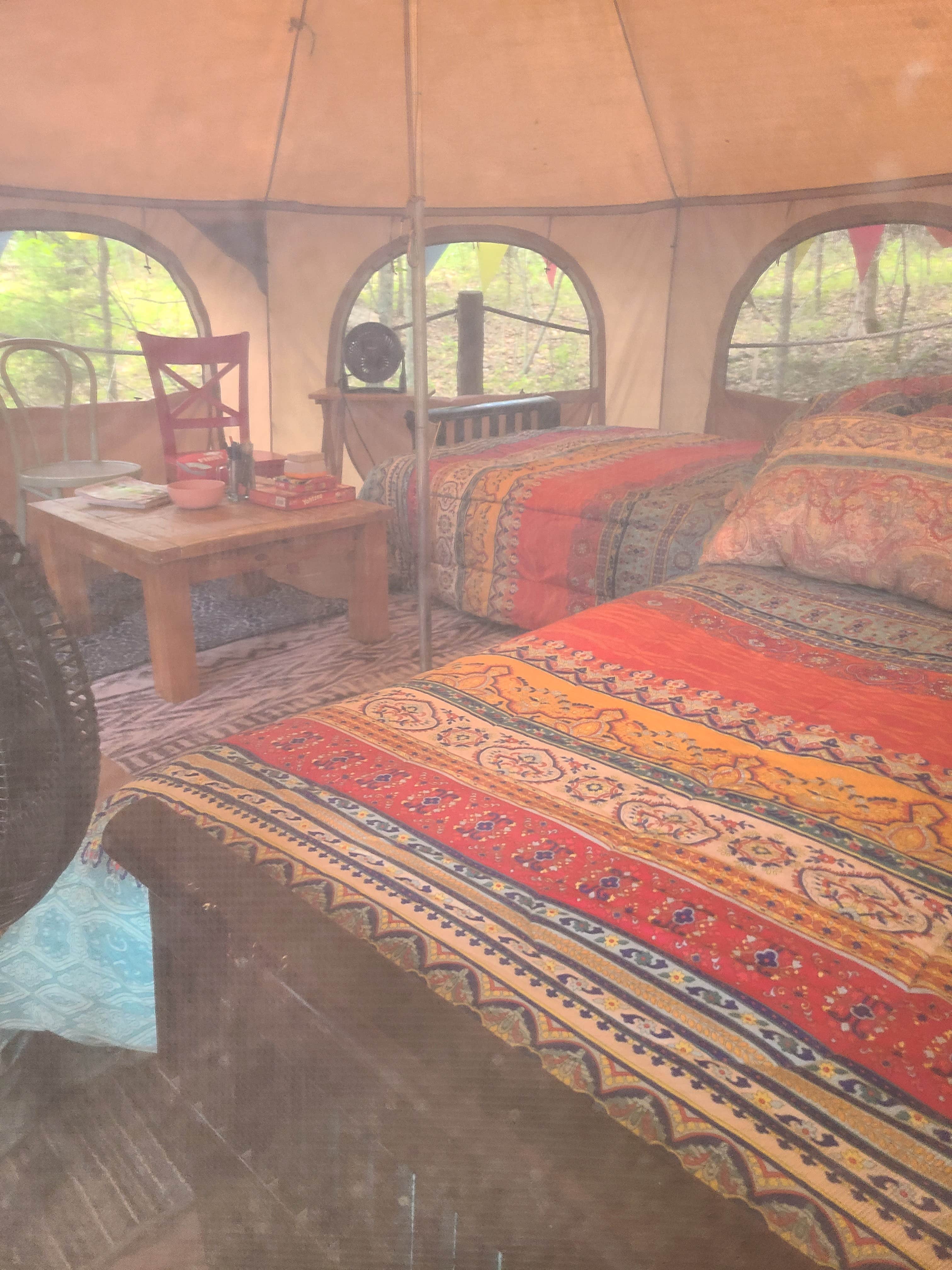 Susan D.'s photo of glamping accommodations at Hummingbird Hollow Outdoors Farm Sanctuary near St. Ann, MO