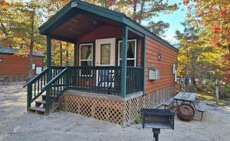 Tiffany S.'s photo of glamping accommodations at Atlantic Shore Pines Campground near Haddonfield, NJ