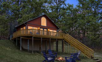 The Dyrt's photo of a cabin at Loft Cabin w, Fire Pit, Huge Deck & WiFi! near Ranson, WV
