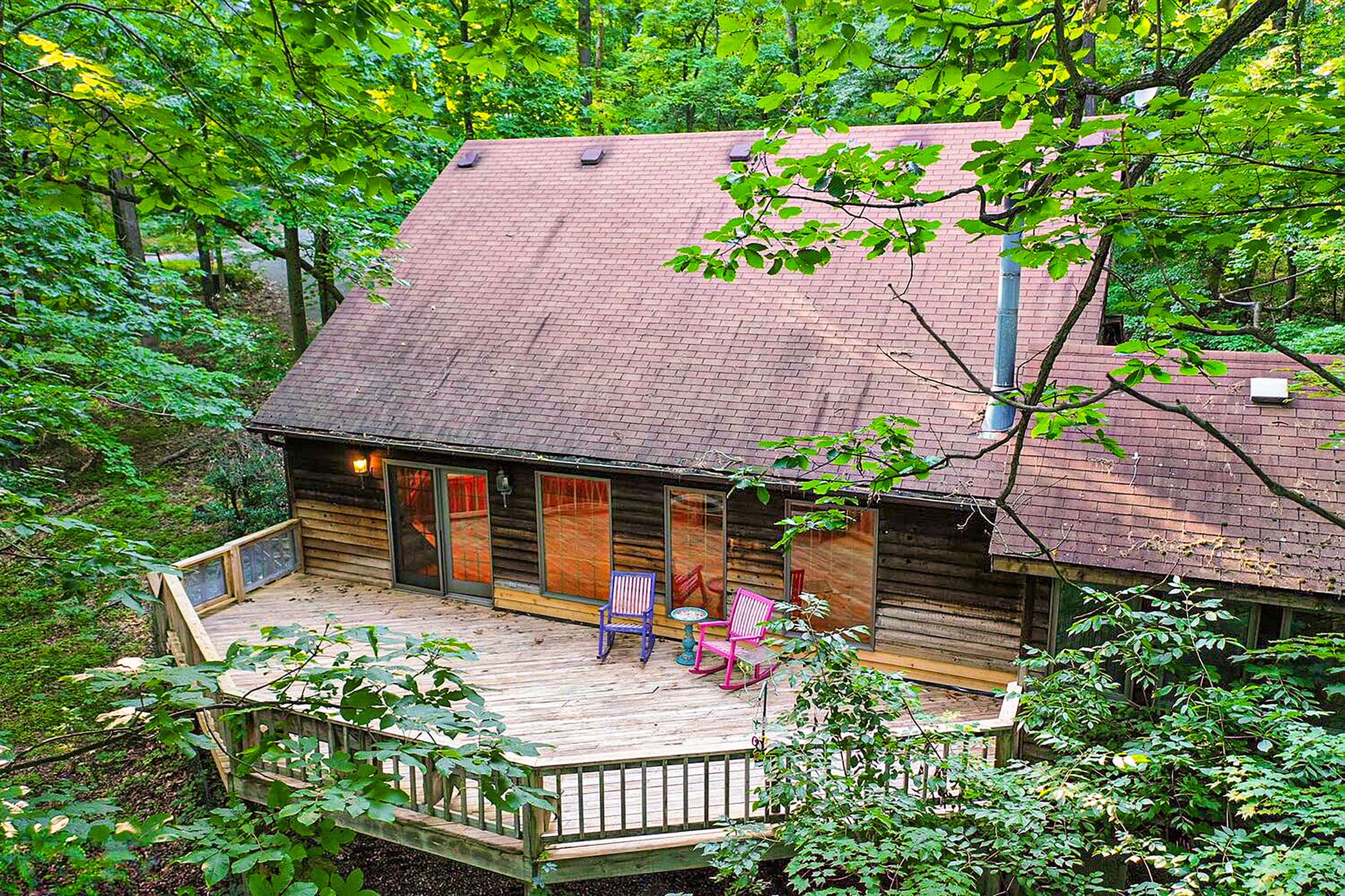 The Dyrt's photo of a cabin at Huge Cabin w Hot Tub, Deck, Grill, Fire Pit, WiFi near Big Pool, MD