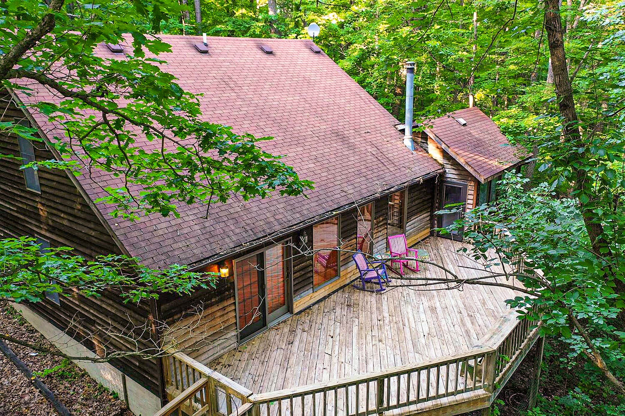 The Dyrt's photo of a cabin at Huge Cabin w Hot Tub, Deck, Grill, Fire Pit, WiFi near Saxton, PA