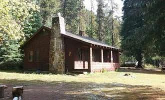 Camping near North Fork of the Clearwater Corridor: Red Ives Cabin, De Borgia, Idaho