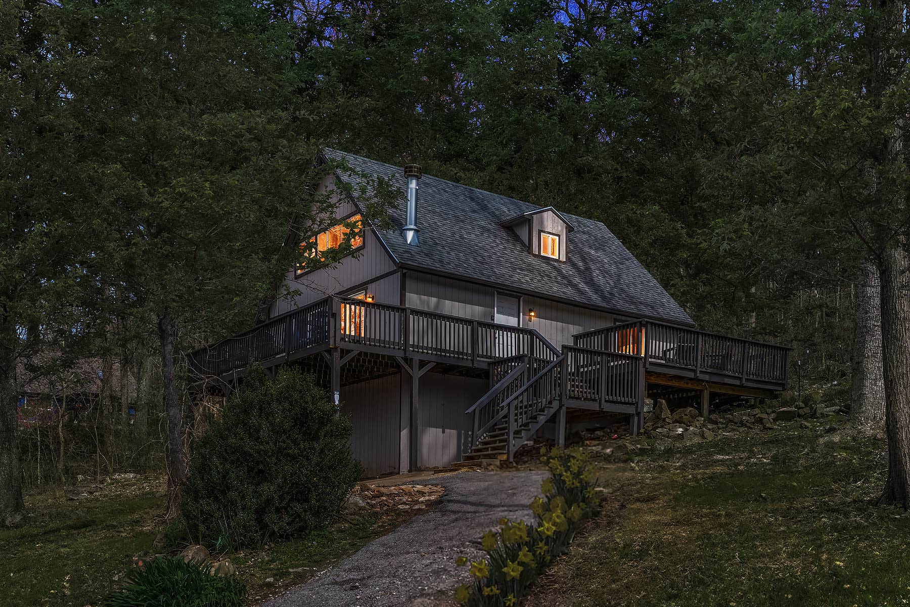 The Dyrt's photo of a cabin at Hot Tub, Wraparound Deck, & WiFi at Chalet Cabin near High View, WV