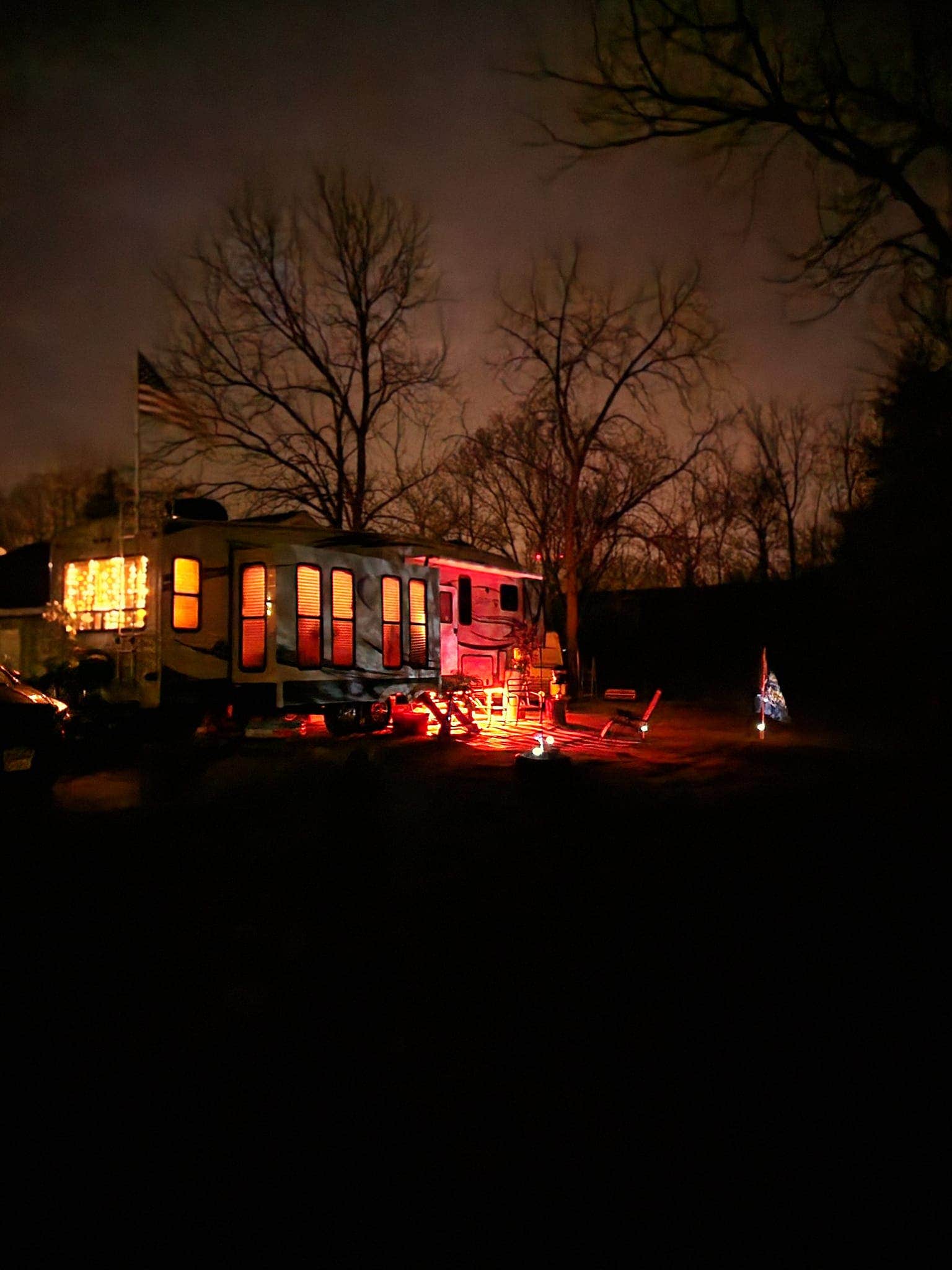 Michele B.'s photo of rv camping at The Reel Inn RV Campground & Log Lodge Resort near Coloma, WI