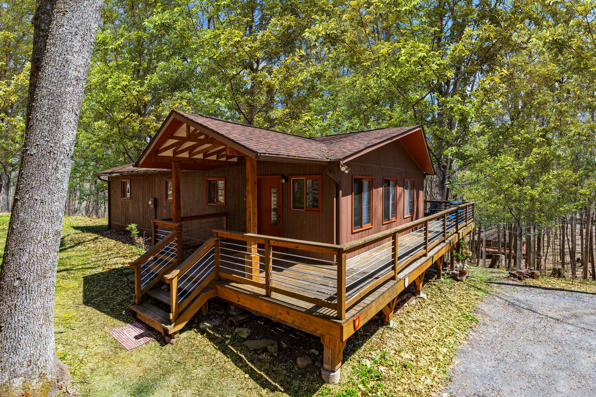 The Dyrt's photo of a cabin at Hot Tub, Large Deck, Grill, WiFi, Resort Amenities near Great Cacapon, WV