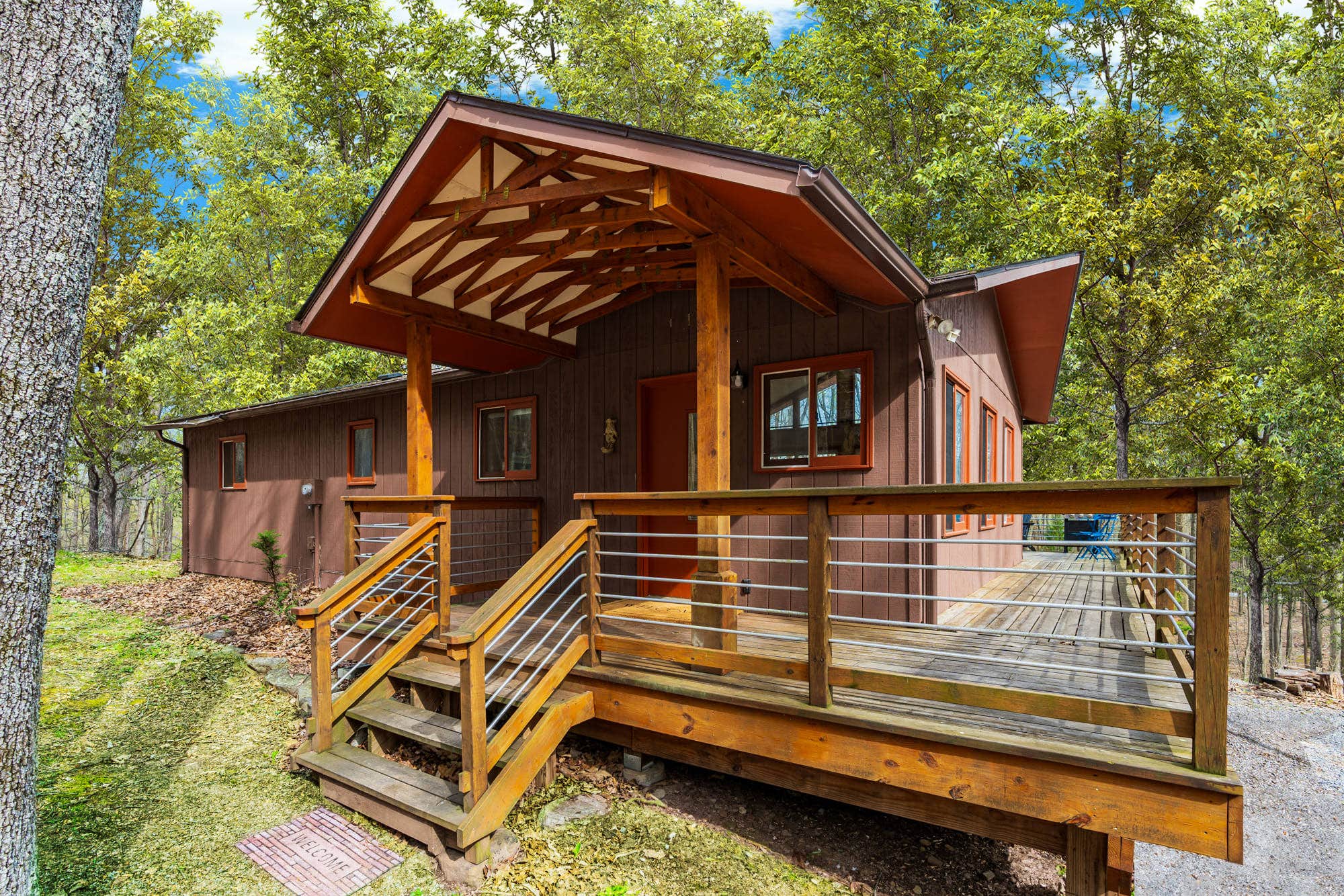 The Dyrt's photo of a cabin at Hot Tub, Large Deck, Grill, WiFi, Resort Amenities near Flintstone, MD