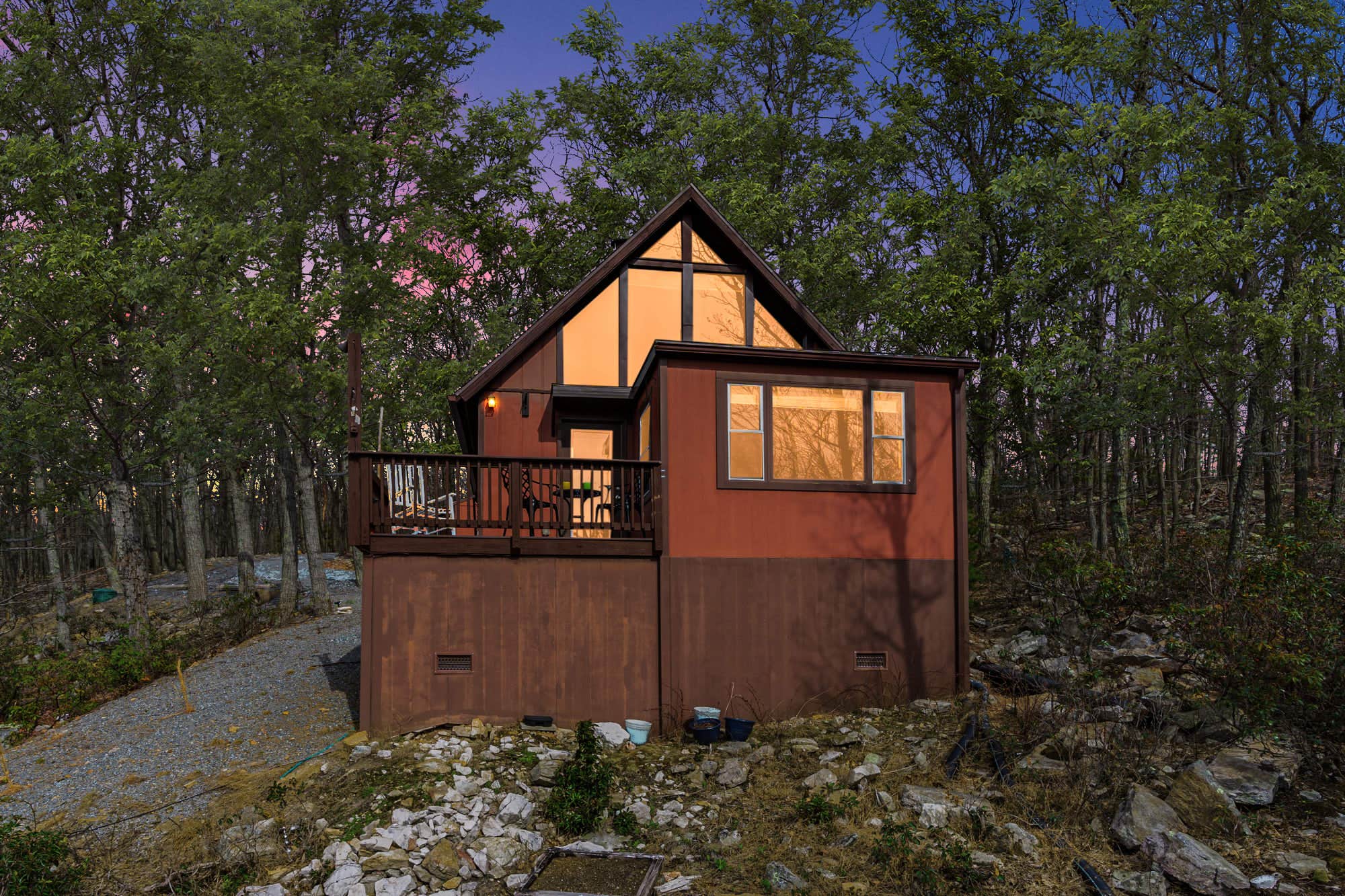 The Dyrt's photo of a cabin at Mountaintop Views, Hot Tub, Deck, Fire Pit & WiFi near High View, WV