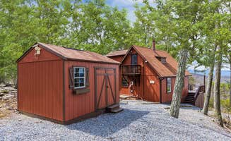 The Dyrt's photo of a cabin at Mountaintop Views, Hot Tub, Deck, Fire Pit & WiFi near Burlington, WV