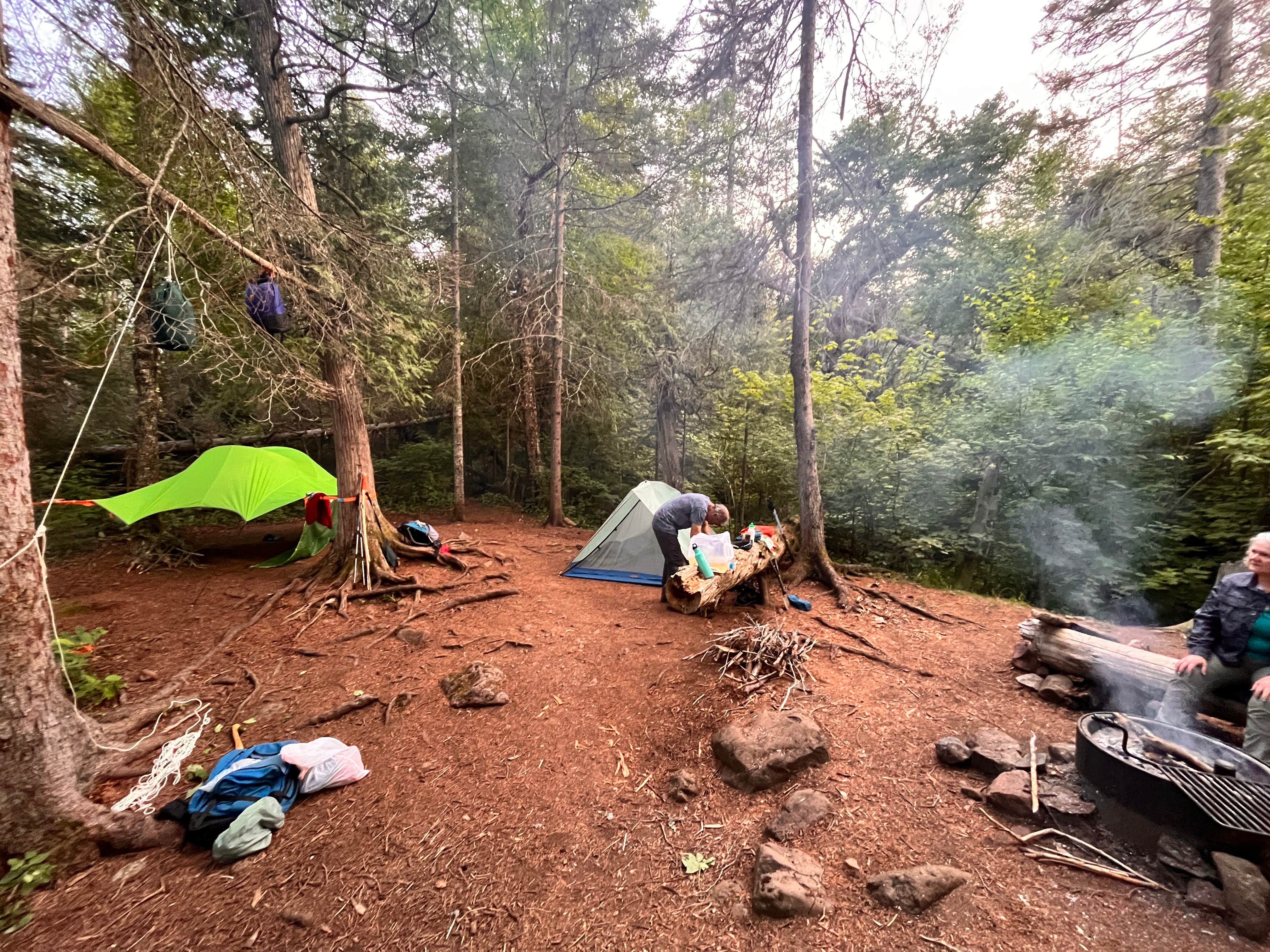 Karla J. B.'s photo of tent camping at George H. Crosby Manitou State Park Campground near Tofte, MN