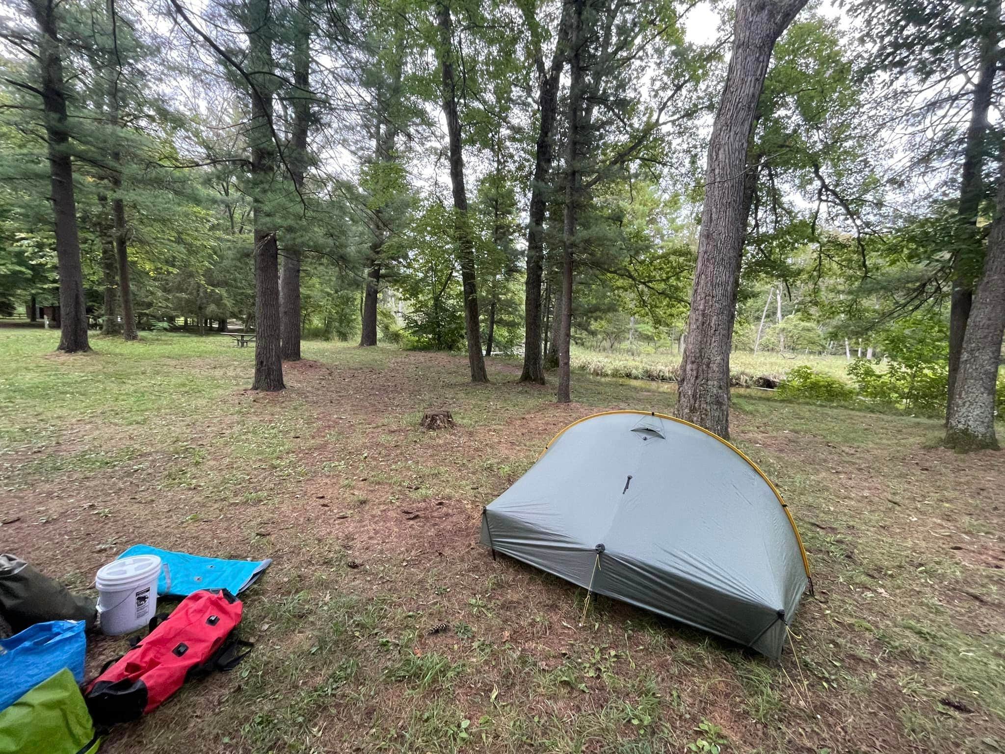 Benjamin A.'s photo of tent camping at Gleasons Landing near Cadillac, MI