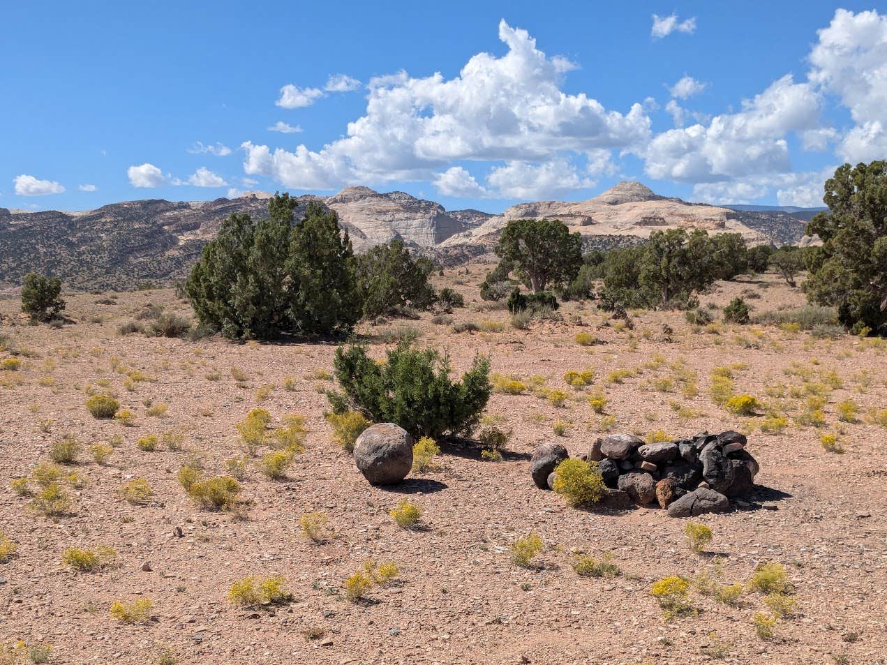 Camper-submitted photo at Large Dispersed Campsite off BLM 0151 on E Pleasant Creek Diversion Rd/Notom Rd near Capitol Reef National Park