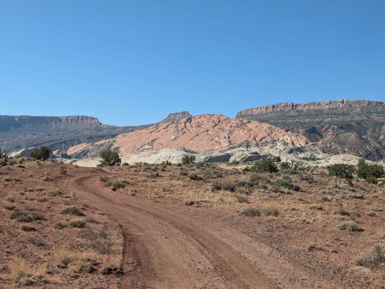 Camper submitted image from Dispersed CS with a view of Grand Gulch Trail high above Halls Creek - 3